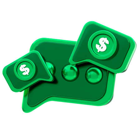 Payment Conversation  3D Icon