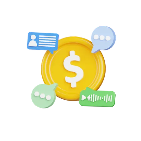 Payment Conversation  3D Icon