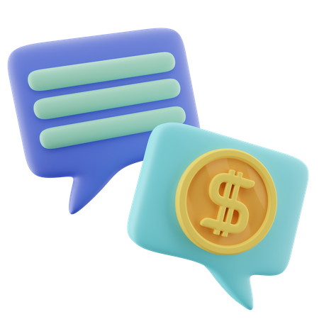 Payment Conversation  3D Icon