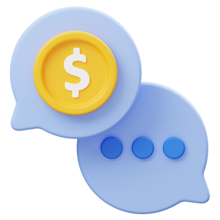 Payment Conversation  3D Icon