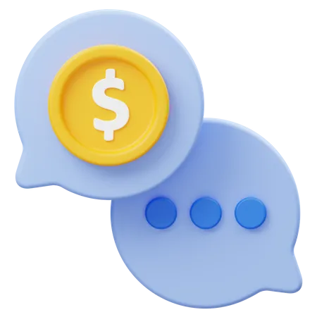 Payment Conversation  3D Icon