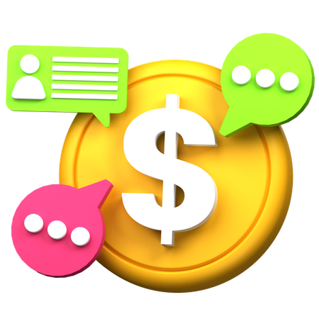 Payment Conversation  3D Icon