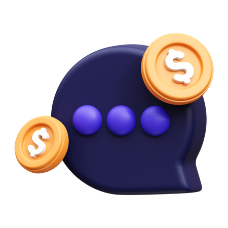 Payment Conversation  3D Icon