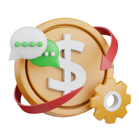 Payment conversation  3D Icon