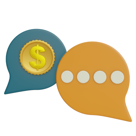 Payment Conversation  3D Icon