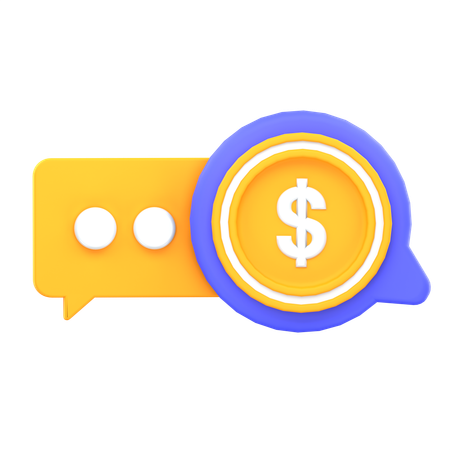 Payment Conversation  3D Icon