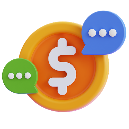 Payment Conversation  3D Icon