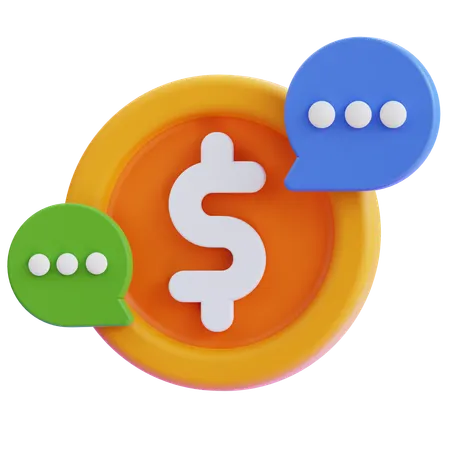 Payment Conversation  3D Icon