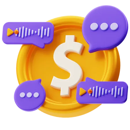 Payment Conversation  3D Icon