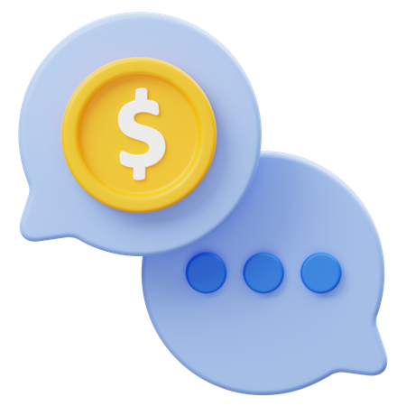 Payment Conversation  3D Icon