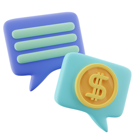 Payment Conversation  3D Icon