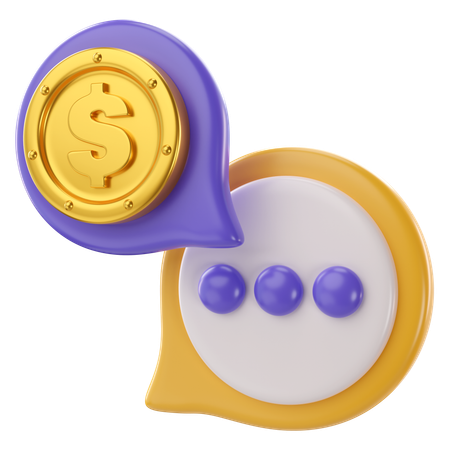 Payment Conversation  3D Icon