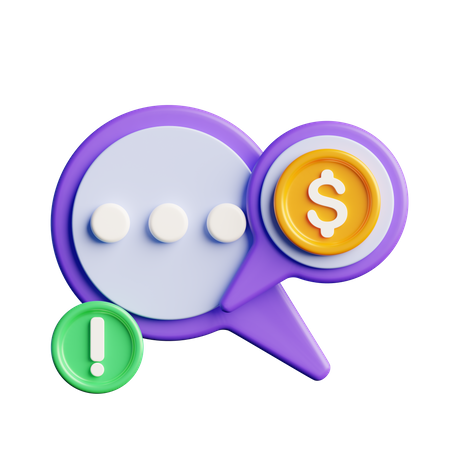 Payment Conversation  3D Icon
