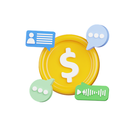 Payment Conversation  3D Icon
