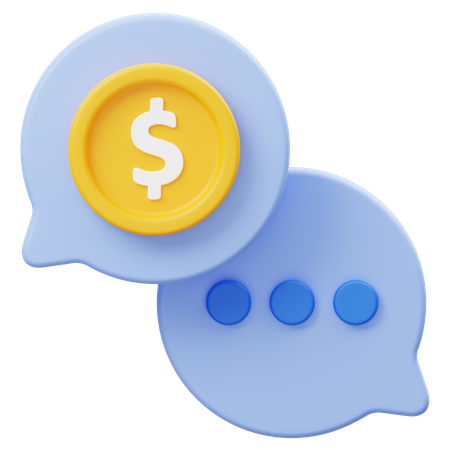 Payment Conversation 3D Icon