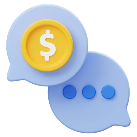 Payment Conversation 3D Icon