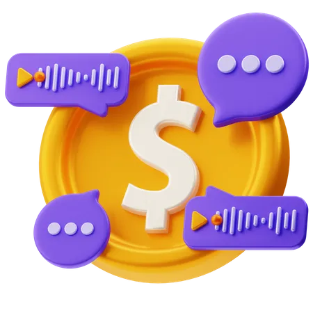 Payment Conversation  3D Icon