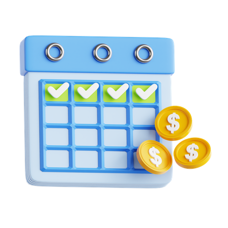 Payment Date  3D Icon