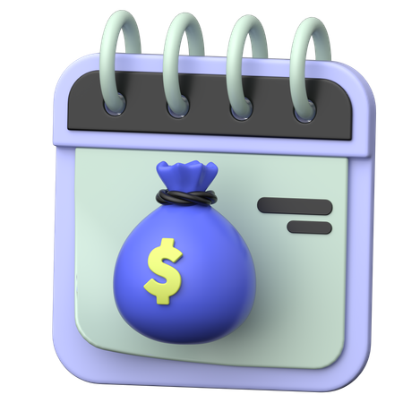 Payment Date  3D Icon