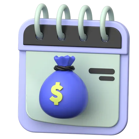 Payment Date  3D Icon