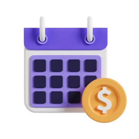 Payment Date  3D Icon