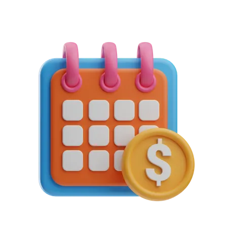 Payment Date  3D Icon