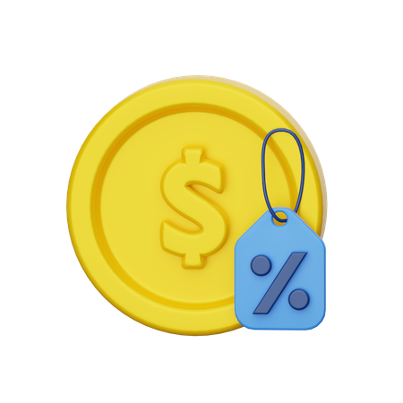 Payment discount  3D Icon