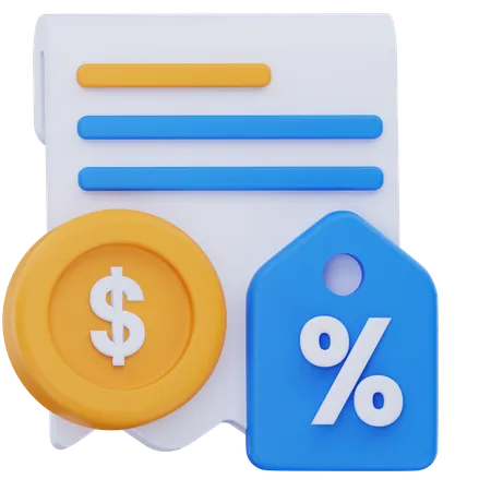 결제 할인  3D Icon
