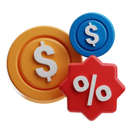 Payment Discount  3D Icon