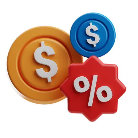 Payment Discount  3D Icon