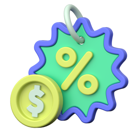 Payment Discount  3D Icon