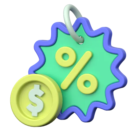 Payment Discount  3D Icon