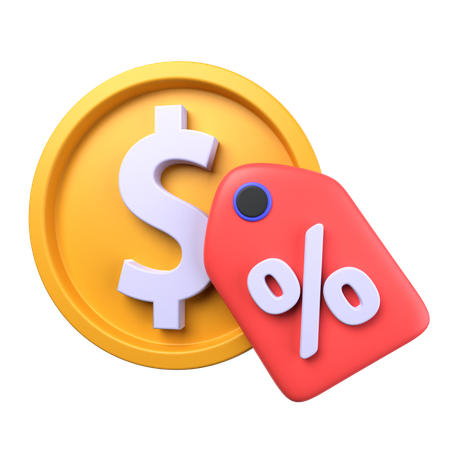 Payment Discount  3D Icon