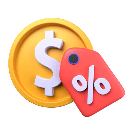 Payment Discount  3D Icon