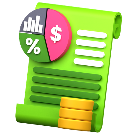 Payment Document  3D Icon