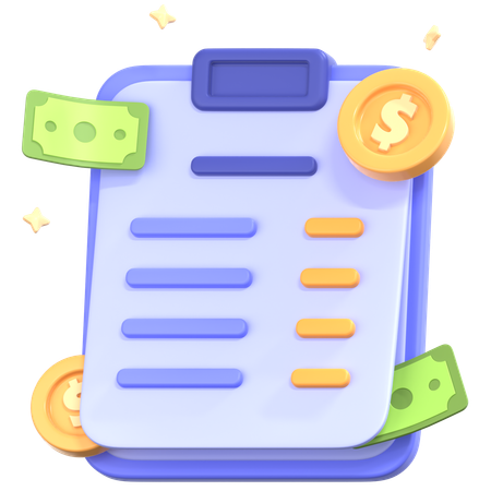 Payment Document  3D Icon