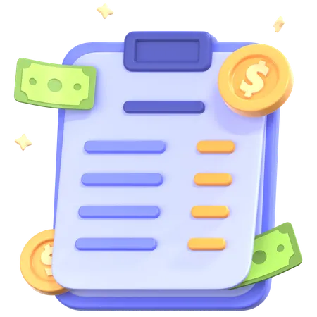 Payment Document  3D Icon