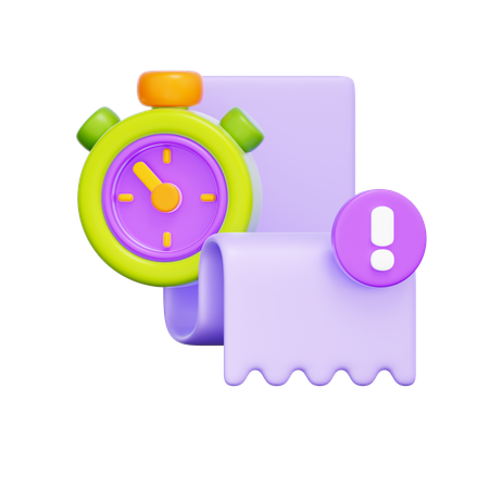 支払期限アラート  3D Icon