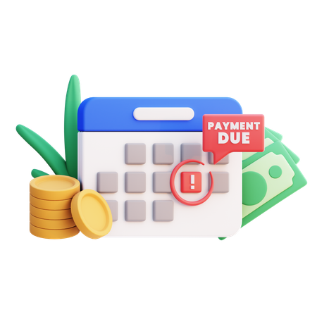 Payment Due Date  3D Icon