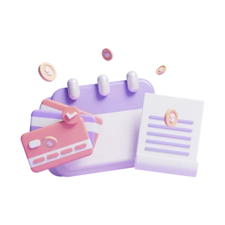 Payment Due Date  3D Icon