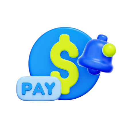 Payment Due Notification  3D Icon