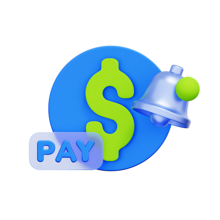 Payment Due Notification  3D Icon