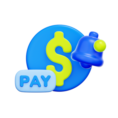 Payment Due Notification  3D Icon