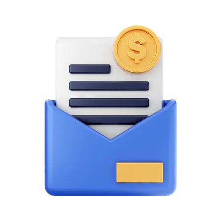 Payment Envelope  3D Illustration