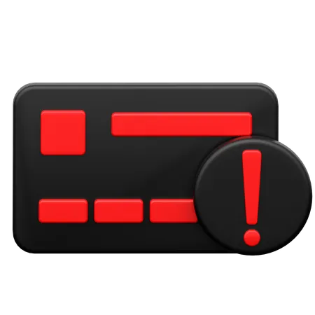 Payment Error  3D Icon