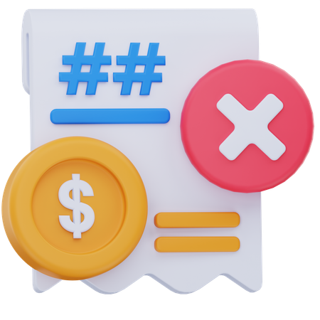 Payment Error  3D Icon