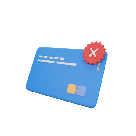 Payment failed card  3D Icon