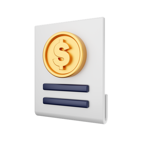 Payment File  3D Icon