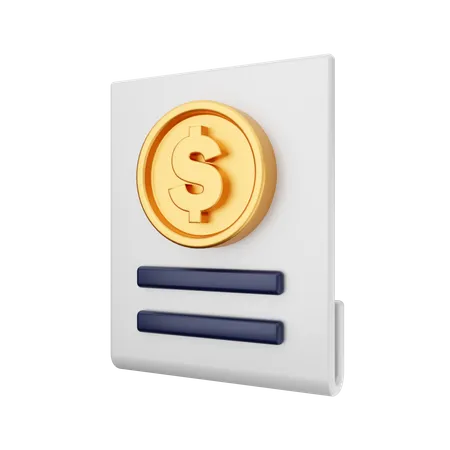 Payment File  3D Icon