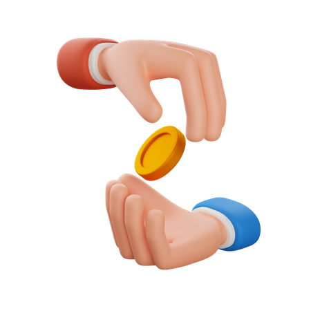 Payment hand gesture  3D Icon